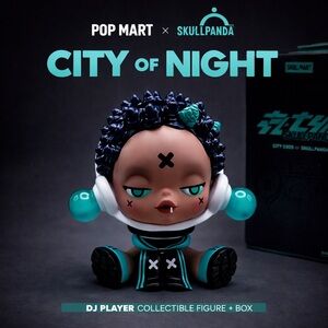 POP MART x SKULLPANDA City of Night Series – DJ Player Figurine + Box | NEW